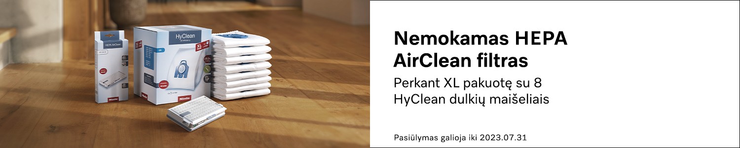 HyClean 3D Efficiency GN XL dulkių siurblio maišeliai + HEPA AirClean filtras